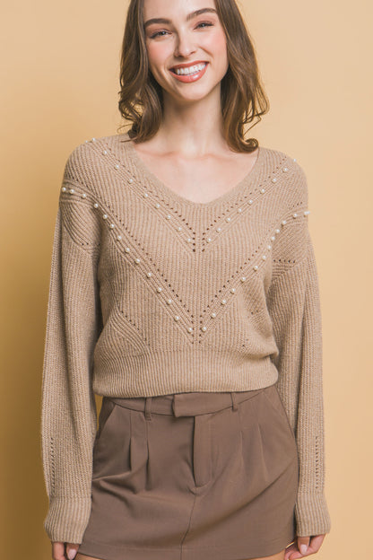 Pearl details sweater